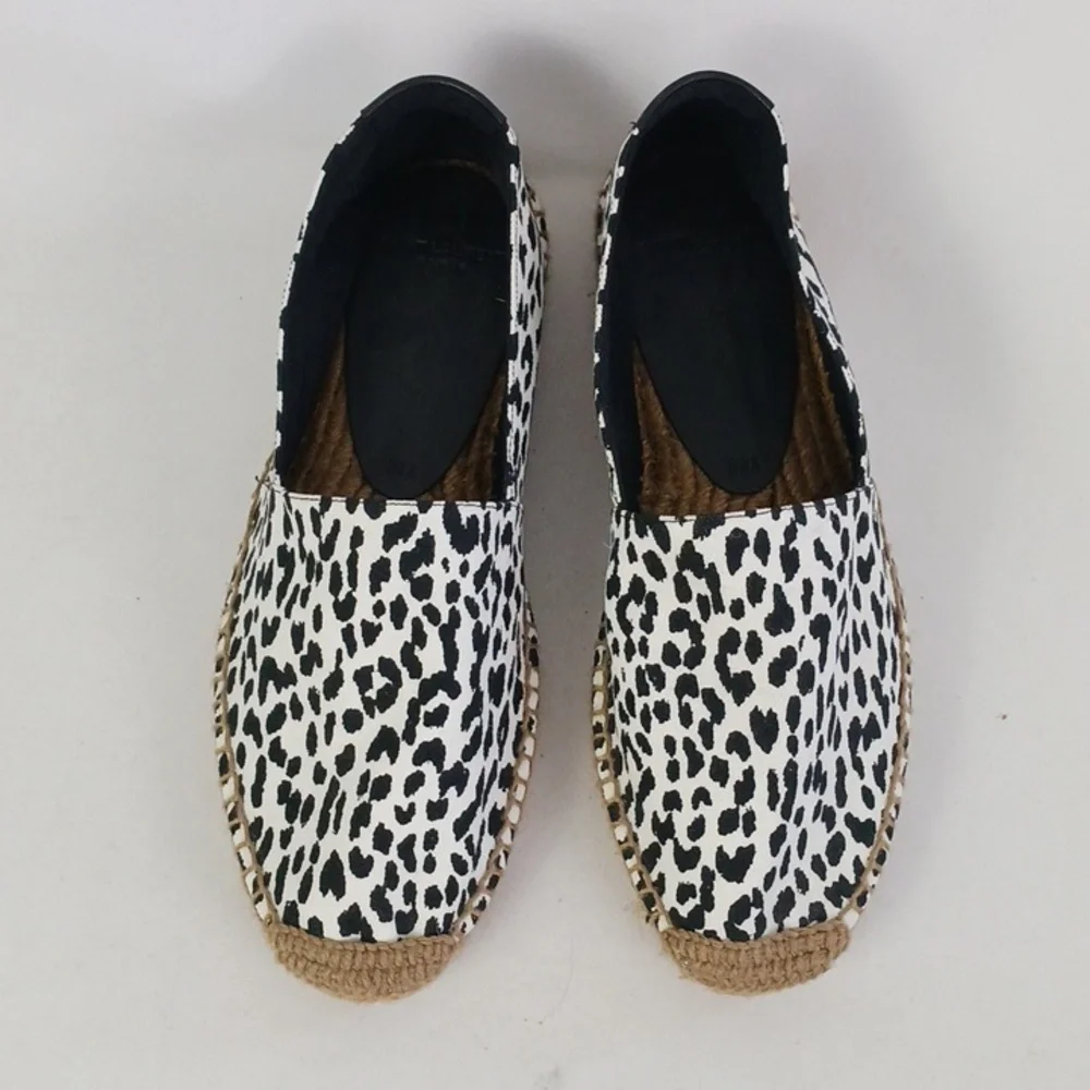 Yves Saint Laurent Animal Print Canvas Nib Espadrilles.